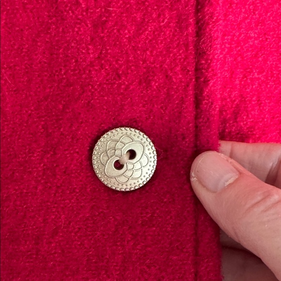 Boiled Wool Fitted Blazer from Appleseed’s, cherry red, PM, excellent condition - Picture 3 of 11